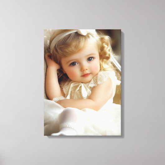 1950 Baby meisje Canvas Afdruk (Voorkant)