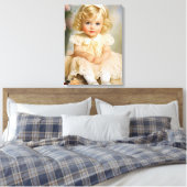 1950 Baby meisje portret Canvas Afdruk (Insitu (Slaapkamer))