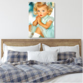 1950 Baby meisje portret Canvas Afdruk (Insitu (Slaapkamer))