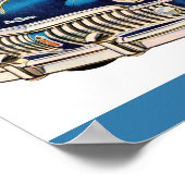 1950 blauwe DeSoto-afdruk Poster (Hoek)