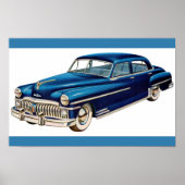 1950 blauwe DeSoto-afdruk Poster (Voorkant)