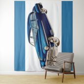 1950 blauwe DeSoto-afdruk Wandkleed (In situ)