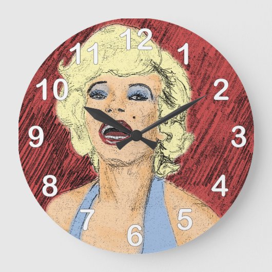 1950 Blonde in blauwe jurk Grote Klok (Voorkant)