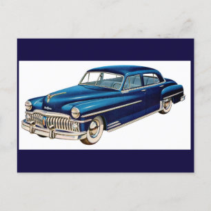 1950 Blue DeSoto Briefkaart