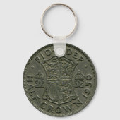 1950 British Half Crown sleutelhanger (Voorkant)