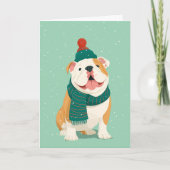 1950 Christmas Bulldog Kaart (Voorkant)