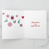 1950 Christmas Woman with Christmas Tree Kaart (Binnen)