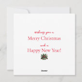 1950  dame kerstgroeten feestdagenkaart (Achterkant)