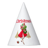 1950  dame kerstgroeten feesthoedjes (Voorkant)