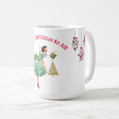 1950  dame kerstgroeten koffiemok (Voorkant rechts)