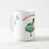 1950  dame kerstgroeten koffiemok (Voorkant links)