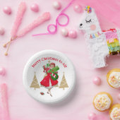 1950  dame kerstgroeten papieren kommen (Feest)