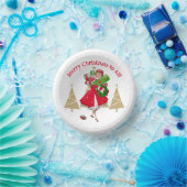 1950  dame kerstgroeten papieren kommen (Feest)