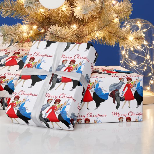 1950  Dames Kerstmis Groeten Cadeaupapier (Feestdagen)