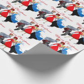 1950  Dames Kerstmis Groeten Cadeaupapier (Hoek)