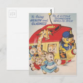 1950 Dieren in dierentuin worden snel beter Briefkaart (Voorkant / Achterkant)