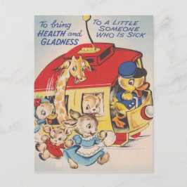 1950 Dieren in dierentuin worden snel beter Briefkaart