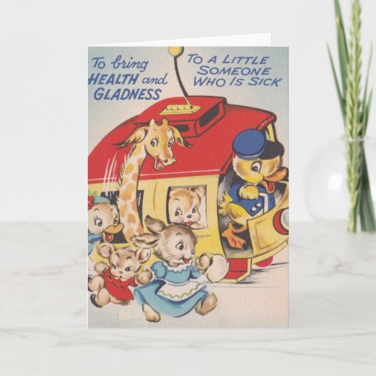 1950 Dieren in dierentuin worden snel beter Kaart (Voorkant)