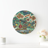 1950 Dole Map of Hawaii Joseph Feher Dark Grote Klok (Huis)