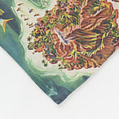 1950 Dole Map of Hawaii Joseph Feher Fleece Deken (Hoek)