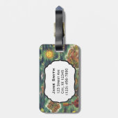 1950 Dole Map of Hawaii Joseph Feher Oil Paint Bagagelabel (Achterkant verticaal)