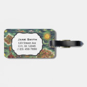 1950 Dole Map of Hawaii Joseph Feher Oil Paint Bagagelabel (Achterkant horizontaal)