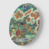 1950 Dole Map of Hawaii Joseph Feher Oil Paint Grote Klok (Hoek)