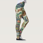 1950 Dole Map of Hawaii Joseph Feher Oil Paint Leggings (Rechts)