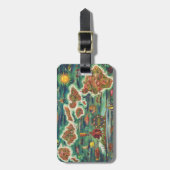 1950 Dole Map of Hawaii Joseph Feher Oil Paint Lug Bagagelabel (Voorkant verticaal)