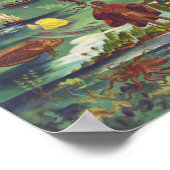 1950 Dole Map of Hawaii Joseph Feher Oil Paint Poster (Hoek)