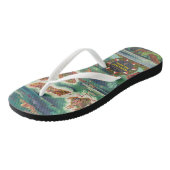 1950 Dole Map of Hawaii Joseph Feher Oil Paint Teenslippers (Schuin)