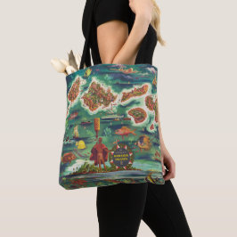 1950 Dole Map of Hawaii Joseph Feher Oil Paint Tote Bag