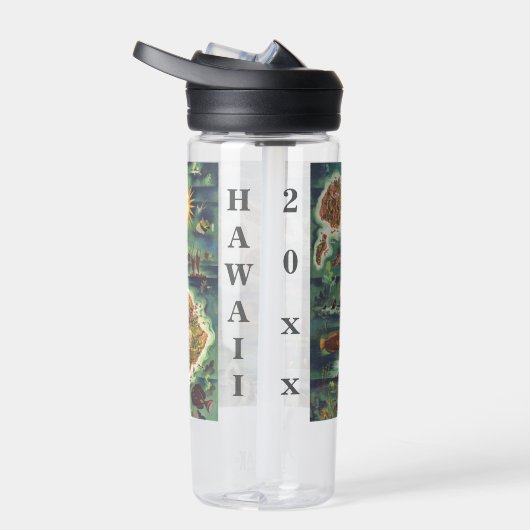 1950 Dole Map of Hawaii Joseph Feher - Text/Year Waterfles (Rechts)