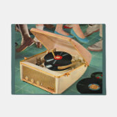 1950 draagbare platenspeler en deurmat (Voorkant)
