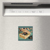 1950 draagbare platenspeler en magneet (Insitu (Vaatwasser))