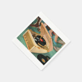 1950 draagbare platenspeler en servetten (Hoek)