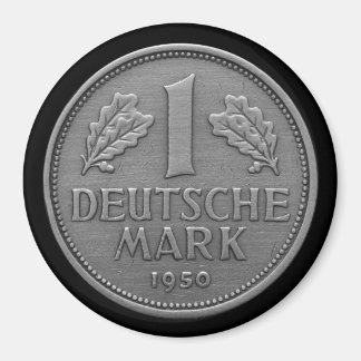 1950 Duits One Mark Magneet