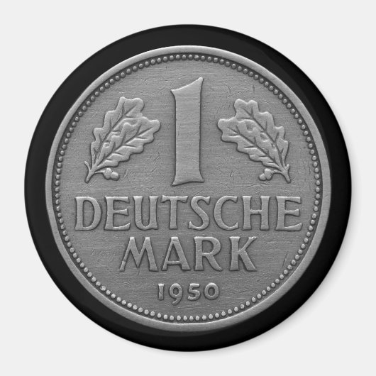 1950 Duits One Mark Magneet (Voorkant)