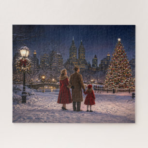 1950 Familie Kerstmis Central Park USA Legpuzzel
