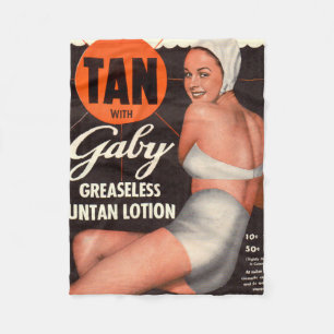 1950 Gaby Suntan Lotion and Fleece Deken