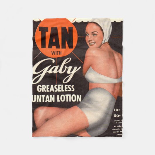 1950 Gaby Suntan Lotion and Fleece Deken (Voorkant)