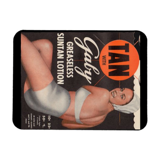 1950 Gaby Suntan Lotion and Magneet (Horizontaal)
