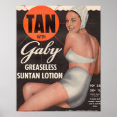 1950 Gaby Suntan Lotion and Poster (Voorkant)