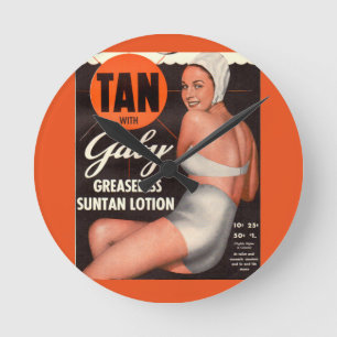 1950 Gaby Suntan Lotion and Ronde Klok