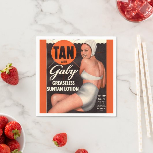 1950 Gaby Suntan Lotion and Servetten (Insitu)
