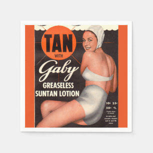 1950 Gaby Suntan Lotion and Servetten