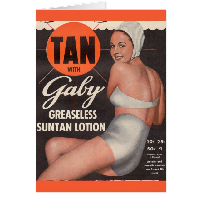 1950 Gaby zonnebrand advertentie (Voorkant)