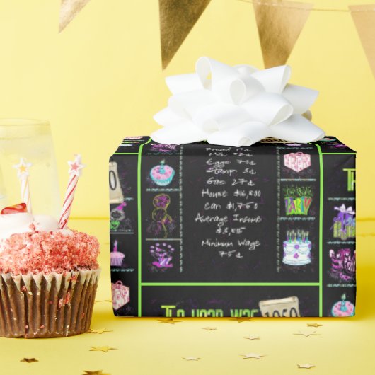 1950 Geboortejaar Trivia Cadeaupapier (Verjaardagsfeest)