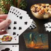 1950 geïnspireerd ruimteschip pokerkaarten (Insitu)