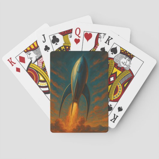 1950 geïnspireerd ruimteschip pokerkaarten (Achterkant)